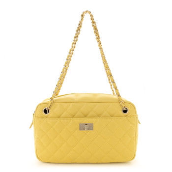 CHANEL Calfskin Quilted Reissue Medium Camera Case Yellow CHANEL Calfskin Quilted Reissue Medium Camera Case Yellow