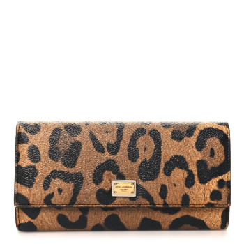 DOLCE & GABBANA Dauphine Leopard Print Flap Wallet DOLCE & GABBANA Dauphine Leopard Print Flap Wallet