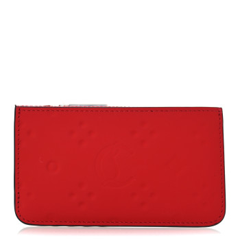 CHRISTIAN LOUBOUTIN Calfskin Loubinthesky Credilou Zipped Card Holder Loubi CHRISTIAN LOUBOUTIN Calfskin Loubinthesky Credilou Zipped Card Holder Loubi