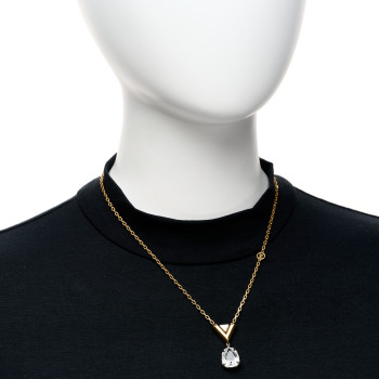 LOUIS VUITTON V For Vuitton Necklace Gold Silver LOUIS VUITTON V For Vuitton Necklace Gold Silver