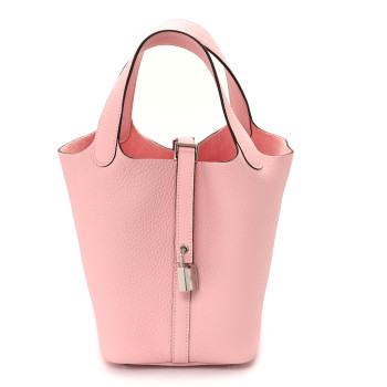 HERMES Taurillon Clemence Picotin Lock 18 PM Rose Sakura HERMES Taurillon Clemence Picotin Lock 18 PM Rose Sakura