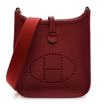 HERMES Taurillon Clemence Evelyne TPM Rouge H HERMES Taurillon Clemence Evelyne TPM Rouge H