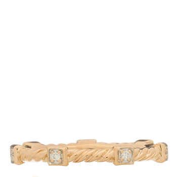 DAVID YURMAN 18K Rose Gold Diamond Paveflex 2mm Stackable Band Ring 52 6 DAVID YURMAN 18K Rose Gold Diamond Paveflex 2mm Stackable Band Ring 52 6