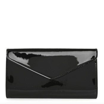SAINT LAURENT Patent Y-Mail Zip Around Wallet Black SAINT LAURENT Patent Y-Mail Zip Around Wallet Black