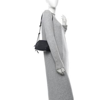 BOTTEGA VENETA Nappa Intrecciato Concert Pouch Black BOTTEGA VENETA Nappa Intrecciato Concert Pouch Black