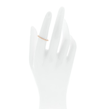 VAN CLEEF & ARPELS 18K Rose Gold Small Perlee Ring 53 6.5