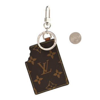 LOUIS VUITTON Monogram LV Chocolate Bar Bag Charm Key Holder LOUIS VUITTON Monogram LV Chocolate Bar Bag Charm Key Holder