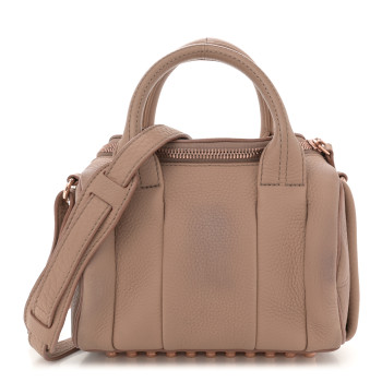 ALEXANDER WANG Pebbled Lambskin Mini Rockie Latte Rose Gold Hardware ALEXANDER WANG Pebbled Lambskin Mini Rockie Latte Rose Gold Hardware