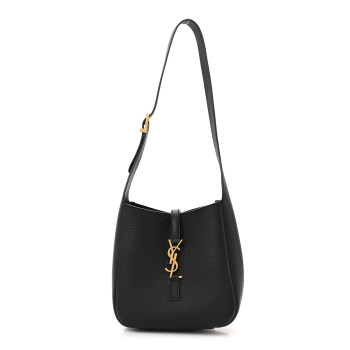 SAINT LAURENT Calfskin Baby Le 5 A 7 Supple Hobo Black SAINT LAURENT Calfskin Baby Le 5 A 7 Supple Hobo Black