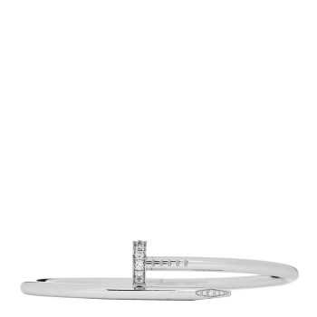 CARTIER 18K White Gold Diamond Juste Un Clou Bracelet 18