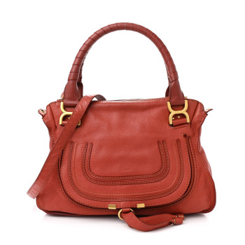 CHLOE Calfskin Medium Marcie Satchel Maple Leaf CHLOE Calfskin Medium Marcie Satchel Maple Leaf